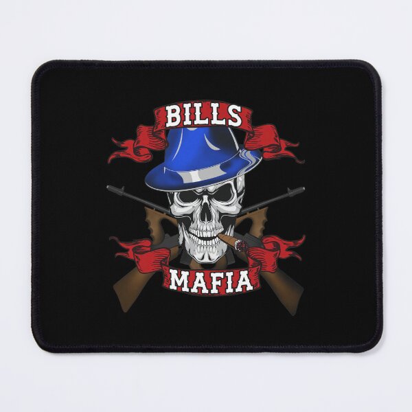 Item preview, Gritty Skull Mafia Blue Fedora Football Fan Art designed and sold by OrloSchneider.