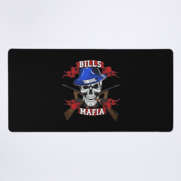 Item preview, Gritty Skull Mafia Blue Fedora Football Fan Art designed and sold by OrloSchneider.