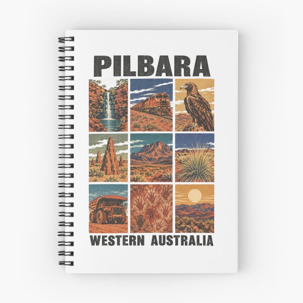 Item preview, Pilbara Western Australia Retro Travel Outback Wedge Tailed Eagle Iron Ore Country Landscape designed and sold by Yellowriversss.