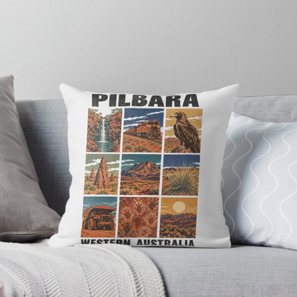Item preview, Pilbara Western Australia Retro Travel Outback Wedge Tailed Eagle Iron Ore Country Landscape designed and sold by Yellowriversss.
