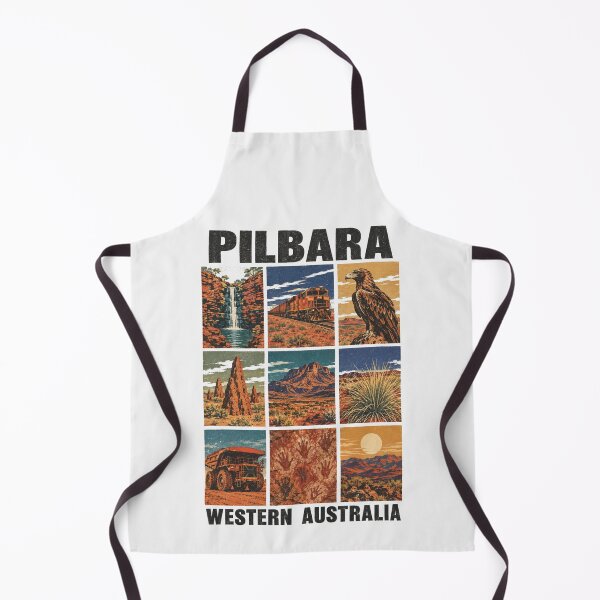 Item preview, Pilbara Western Australia Retro Travel Outback Wedge Tailed Eagle Iron Ore Country Landscape designed and sold by Yellowriversss.