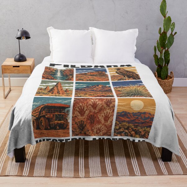 Item preview, Pilbara Western Australia Retro Travel Outback Wedge Tailed Eagle Iron Ore Country Landscape designed and sold by Yellowriversss.