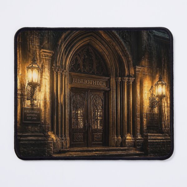 Item preview, Gothic Library Entrance Amber Midnight Rain designed and sold by LazyDayzCo.