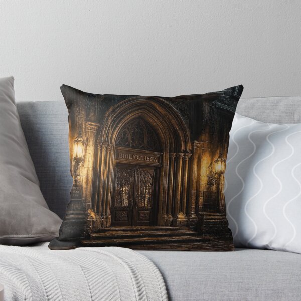 Item preview, Gothic Library Entrance Amber Midnight Rain designed and sold by LazyDayzCo.