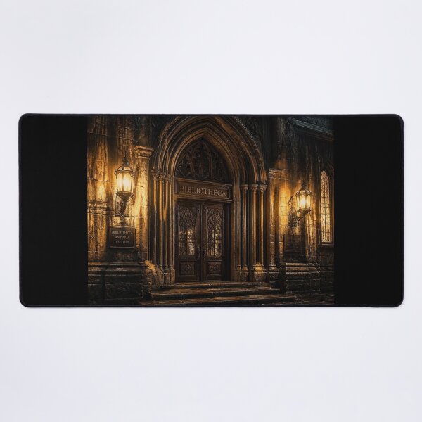 Item preview, Gothic Library Entrance Amber Midnight Rain designed and sold by LazyDayzCo.