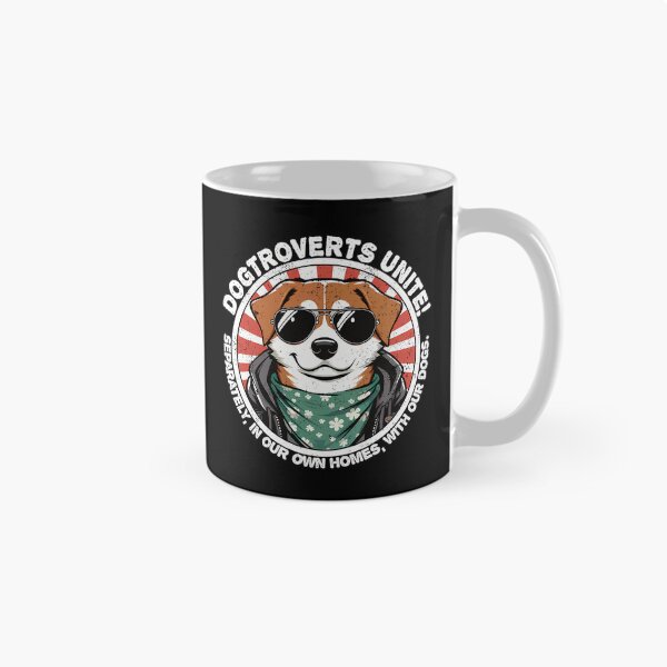 Item preview, Dog With Text Dogtroverts Unite (Separately In Our Own Homes With Our Dogs.)- Dogtrovert designed and sold by HUBERitC-oCYCN.
