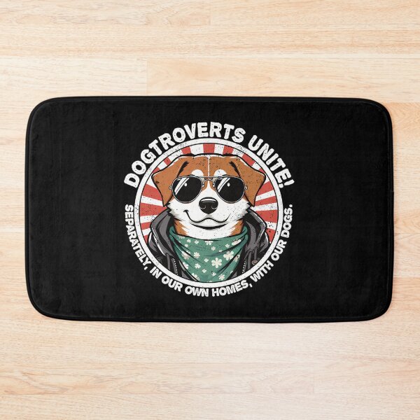 Item preview, Dog With Text Dogtroverts Unite (Separately In Our Own Homes With Our Dogs.)- Dogtrovert designed and sold by HUBERitC-oCYCN.