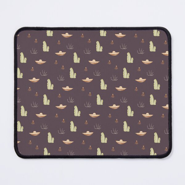 Item preview, Cute Watercolor Sombrero and Cactus Dark Plum Pattern designed and sold by svitlaarty.