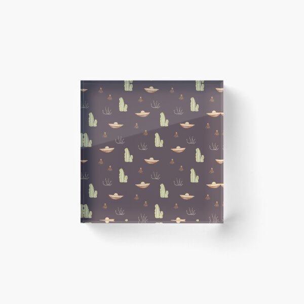 Item preview, Cute Watercolor Sombrero and Cactus Dark Plum Pattern designed and sold by svitlaarty.