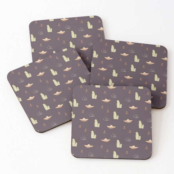 Item preview, Cute Watercolor Sombrero and Cactus Dark Plum Pattern designed and sold by svitlaarty.