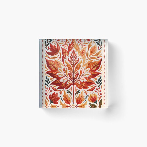Item preview, Autumn Folk Art Maple Leaf= designed and sold by junkydotcom.