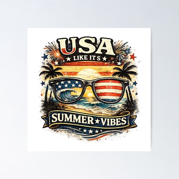 Item preview, USA Summer Vibes designed and sold by Neverend Designs.