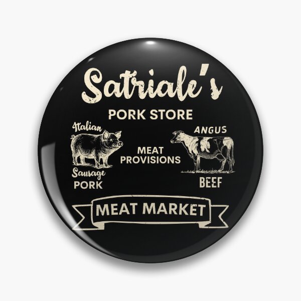 Artikelvorschau, Satriales Schweinefleischladen, Fleischmarkt, Monochrom, Sopranos-inspirierter Fan entworfen und verkauft von vle707.