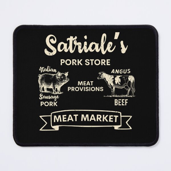 Item preview, Satriale's Pork Store Meat Market Monochrome Sopranos Inspired Fan designed and sold by vle707.