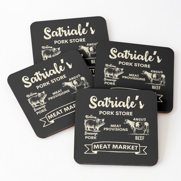 Item preview, Satriale's Pork Store Meat Market Monochrome Sopranos Inspired Fan designed and sold by vle707.