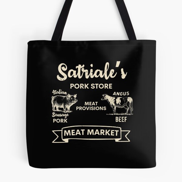 Item preview, Satriale's Pork Store Meat Market Monochrome Sopranos Inspired Fan designed and sold by vle707.