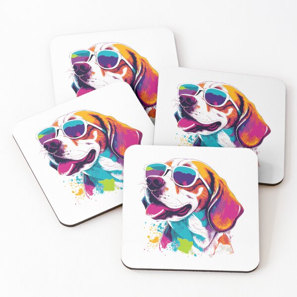 Item preview, Beagle Dog - Colorful With Sunglasses designed and sold by uyndonG-rey.