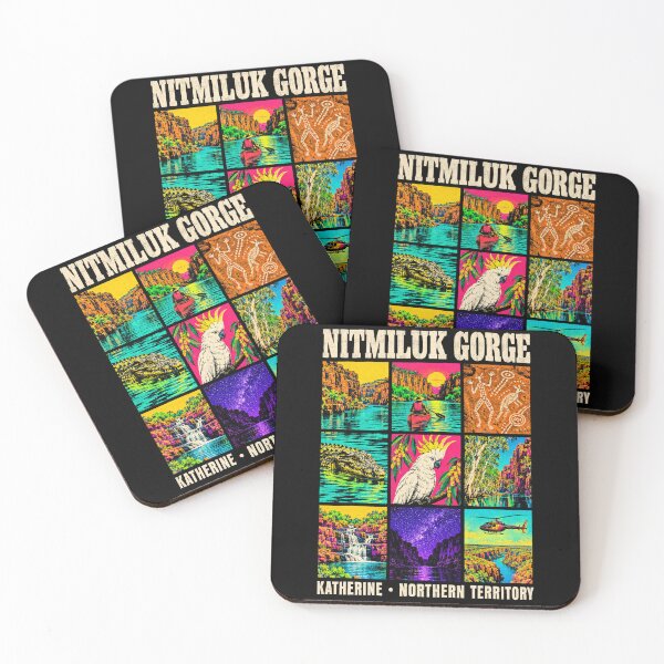 Item preview, Nitmiluk Gorge Katherine Northern Territory Retro Travel Crocodile Cockatoo Outback Australia designed and sold by Yellowriversss.