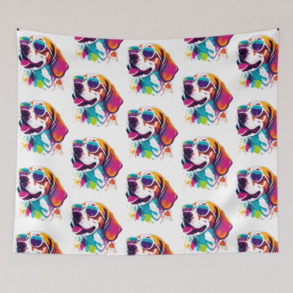Item preview, Beagle Dog - Colorful With Sunglasses designed and sold by uyndonG-rey.