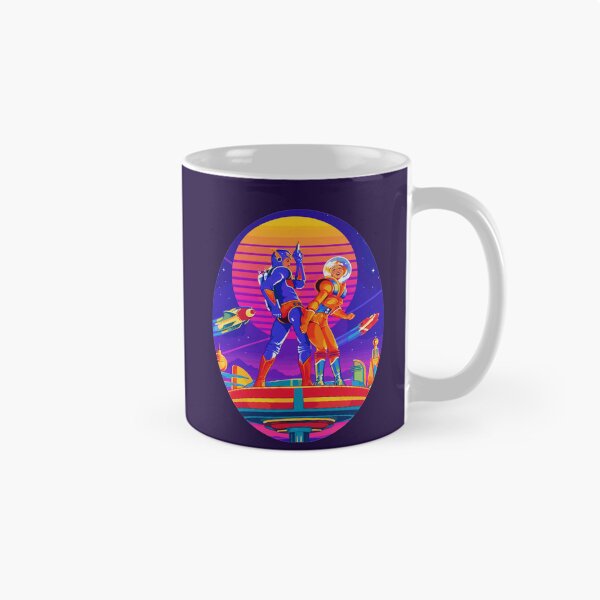 Item preview, Retro Futurism Sci-Fi Space Explorers Synthwave Sunset designed and sold by KungPowUnicorn.