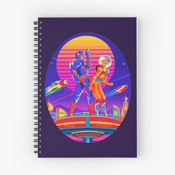Item preview, Retro Futurism Sci-Fi Space Explorers Synthwave Sunset designed and sold by KungPowUnicorn.