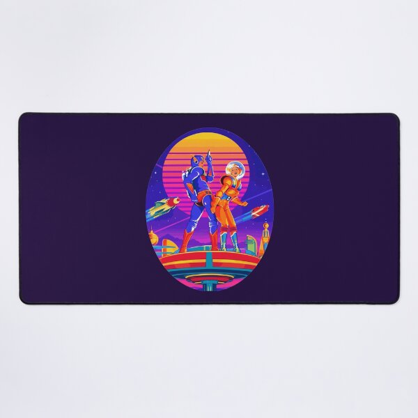 Item preview, Retro Futurism Sci-Fi Space Explorers Synthwave Sunset designed and sold by KungPowUnicorn.