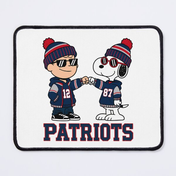 Item preview, Charlie Brown & Snoopy New England Patriots Football Retro F258 designed and sold by GLUVY-THEME.