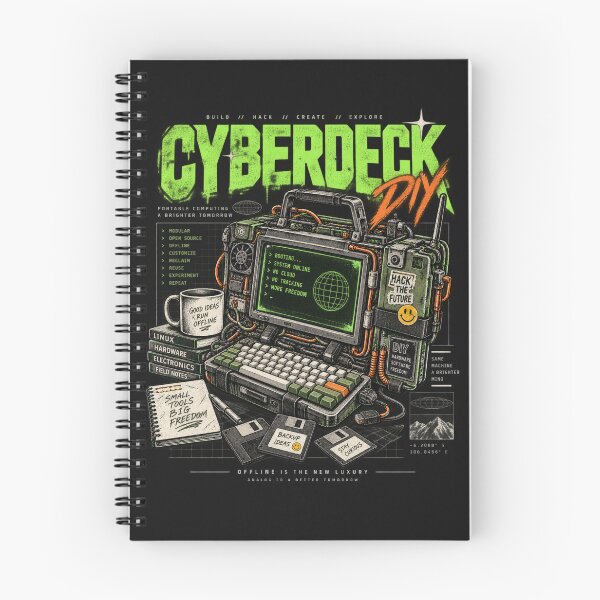 Item preview, Cyberdeck DIY Retro Computing Hacker Graphic designed and sold by DD Fish.