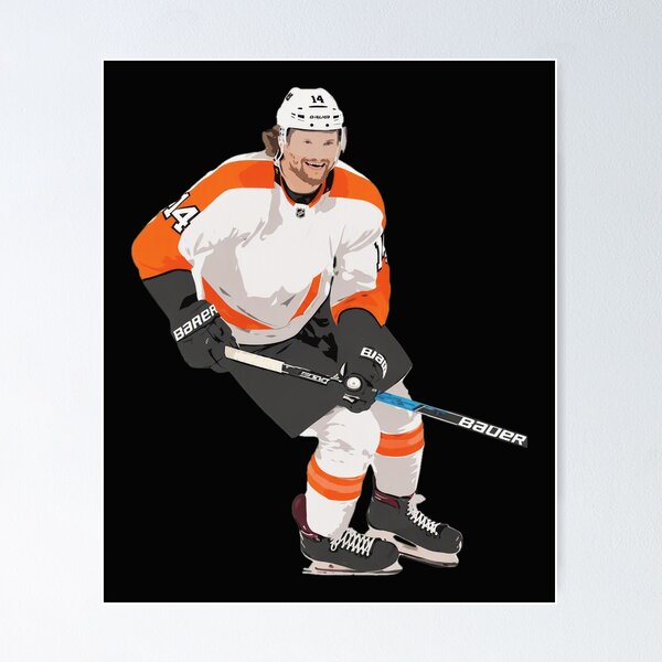 Item preview, Orange Ice Hockey Player Number 14  designed and sold by Jamrpenter.