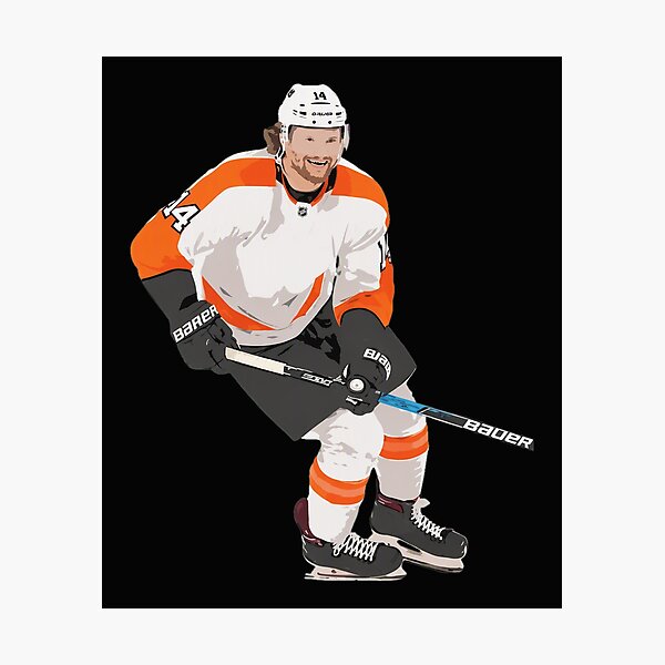 Item preview, Orange Ice Hockey Player Number 14  designed and sold by Jamrpenter.