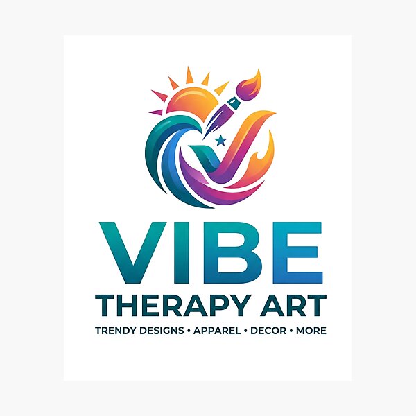 Item preview, VIBE THERAPY ART — Brand Logo Print designed and sold by VibeTherapyArt.