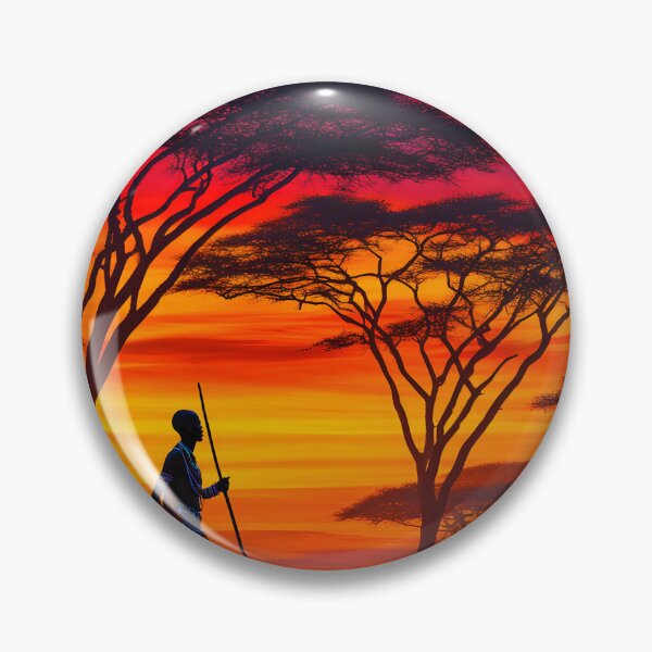 Item preview, Silhouetted Warrior Against a Vibrant Sunset Sky designed and sold by Artessie.