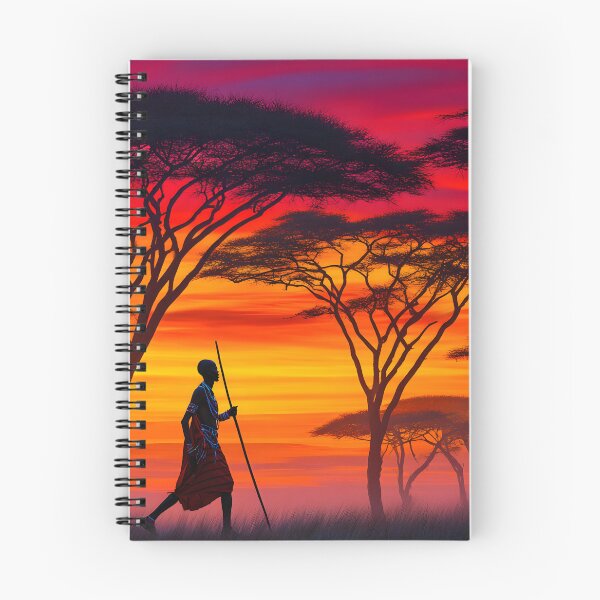Item preview, Silhouetted Warrior Against a Vibrant Sunset Sky designed and sold by Artessie.