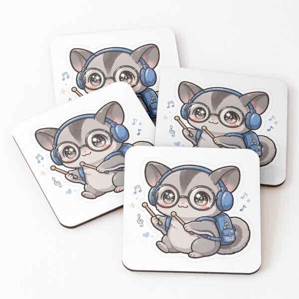 Item preview, Kawaii Sugar Glider Music School Drummer designed and sold by Wildlife-Walk.