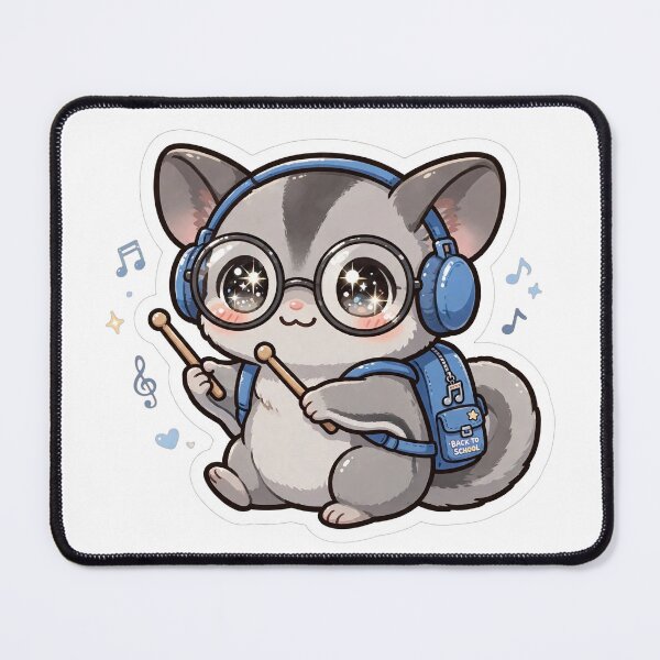 Item preview, Kawaii Sugar Glider Music School Drummer designed and sold by Wildlife-Walk.