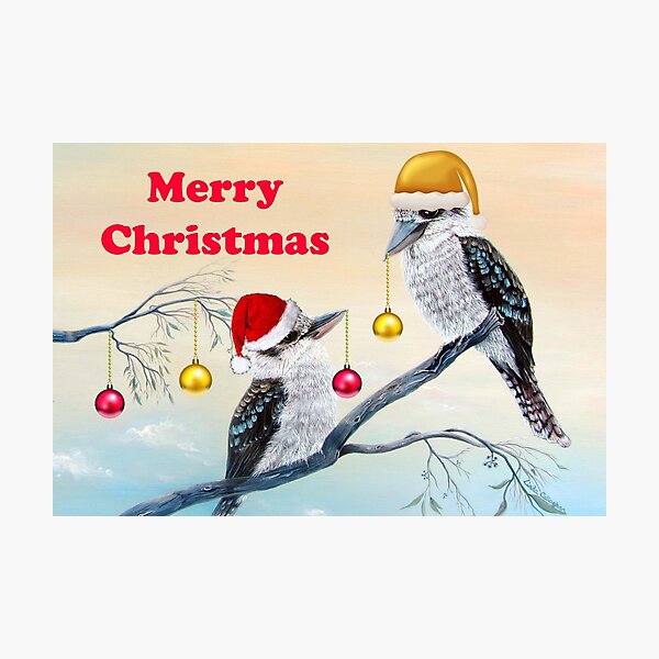 Item preview, Merry Christmas Kookaburras  designed and sold by Linda Callaghan.