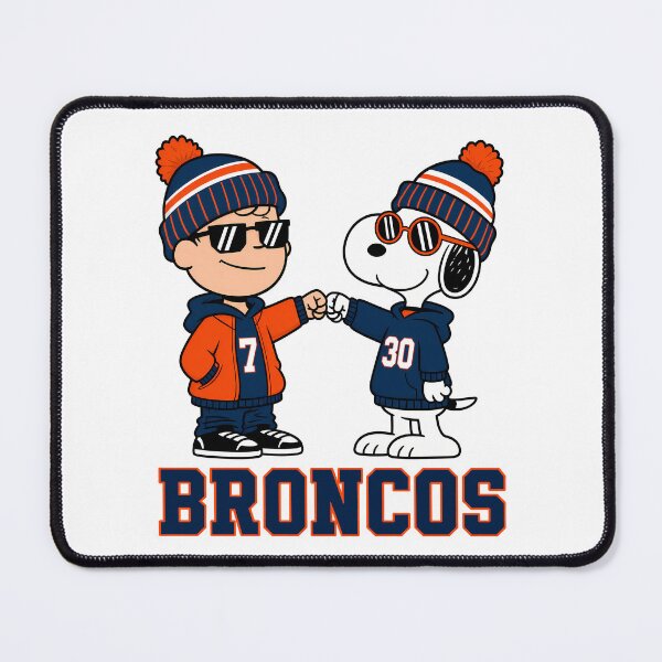 Item preview, Charlie Brown & Snoopy Denver Broncos Football Retro F259 designed and sold by GLUVY-THEME.