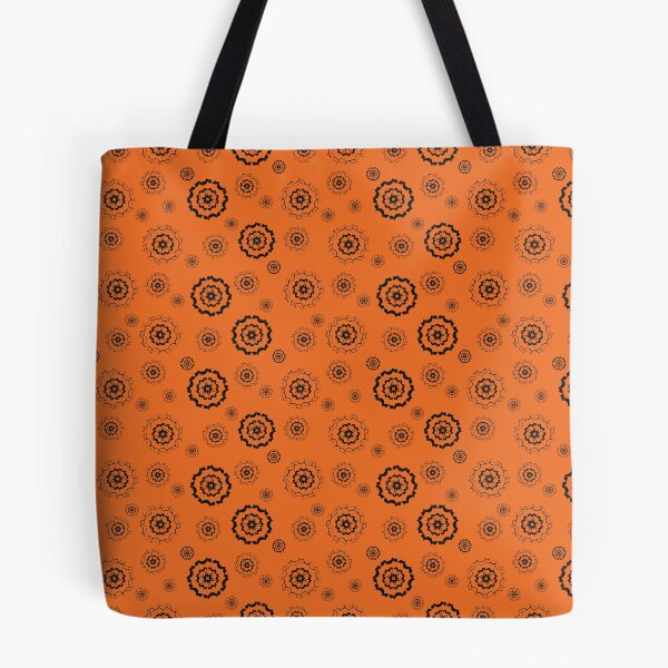 Item preview, Snowflakes Pattern 2 - Halloween Orange and Black Inverse designed and sold by Daniel Bevis Design.