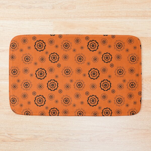 Item preview, Snowflakes Pattern 2 - Halloween Orange and Black Inverse designed and sold by Daniel Bevis Design.