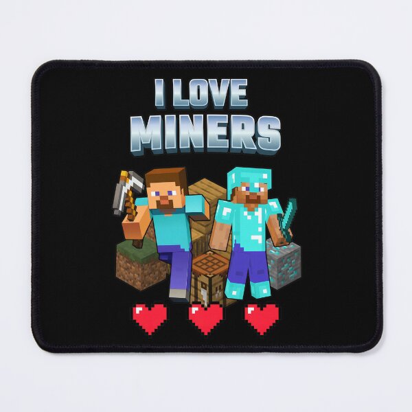 Item preview, I LOVE MINERS Blocky Game Character Pickaxe designed and sold by Hommatewel.