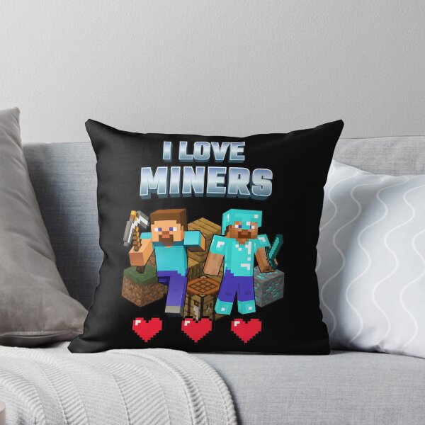 Item preview, I LOVE MINERS Blocky Game Character Pickaxe designed and sold by Hommatewel.