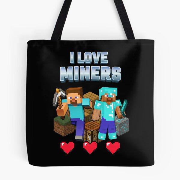 Item preview, I LOVE MINERS Blocky Game Character Pickaxe designed and sold by Hommatewel.