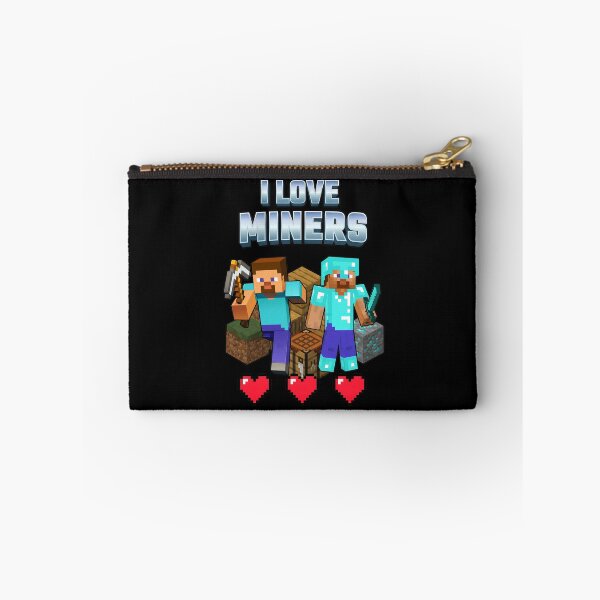 Item preview, I LOVE MINERS Blocky Game Character Pickaxe designed and sold by Hommatewel.