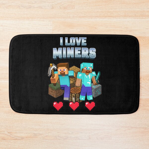 Item preview, I LOVE MINERS Blocky Game Character Pickaxe designed and sold by Hommatewel.