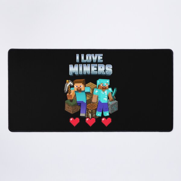Item preview, I LOVE MINERS Blocky Game Character Pickaxe designed and sold by Hommatewel.