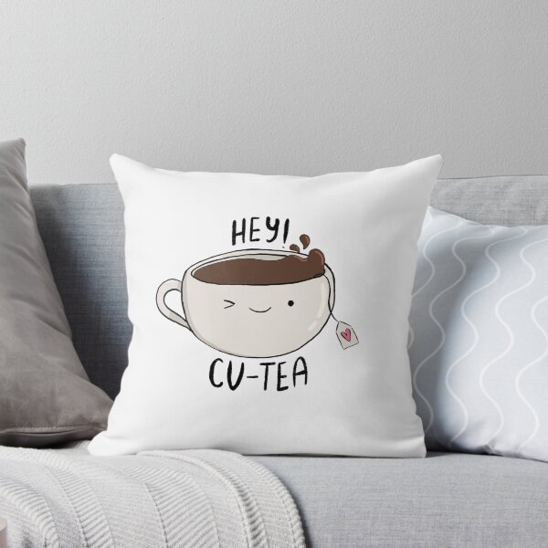Item preview, Cute Hey Cu Tea Pun Coffee Tea Cup Illustration designed and sold by Paola Antieri.