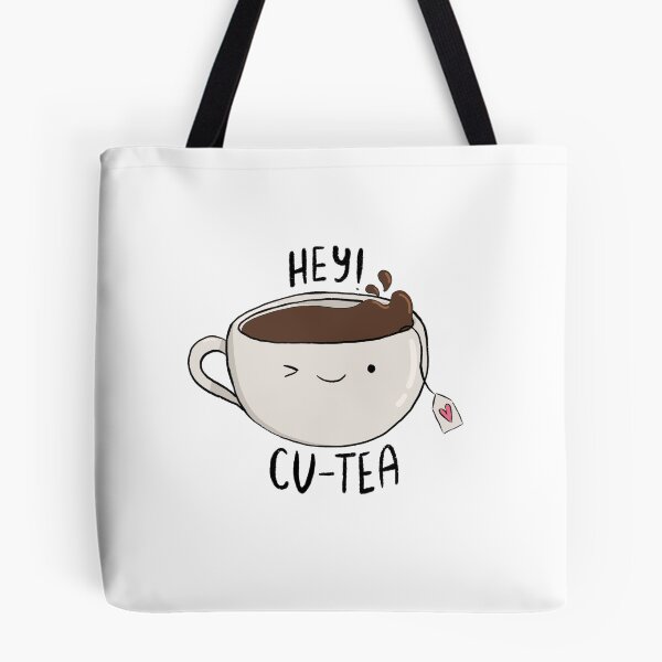 Item preview, Cute Hey Cu Tea Pun Coffee Tea Cup Illustration designed and sold by Paola Antieri.