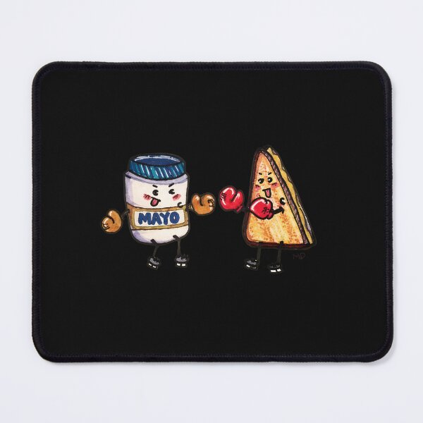 Item preview, Playful Mayo vs Grilled Cheese Boxing Match Illustration designed and sold by Jamrpenter.