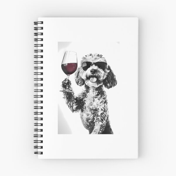Item preview, Cockapoo Dog Drinking Red Wine  Wearing Sunglasses designed and sold by uyndonG-rey.