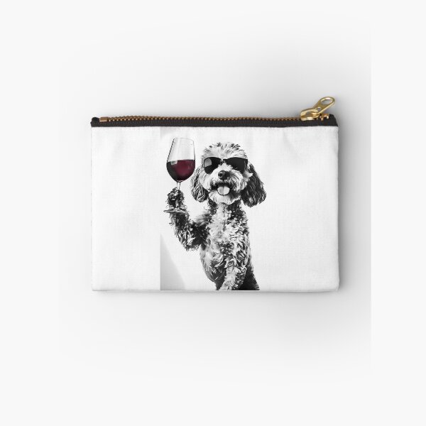 Item preview, Cockapoo Dog Drinking Red Wine  Wearing Sunglasses designed and sold by uyndonG-rey.